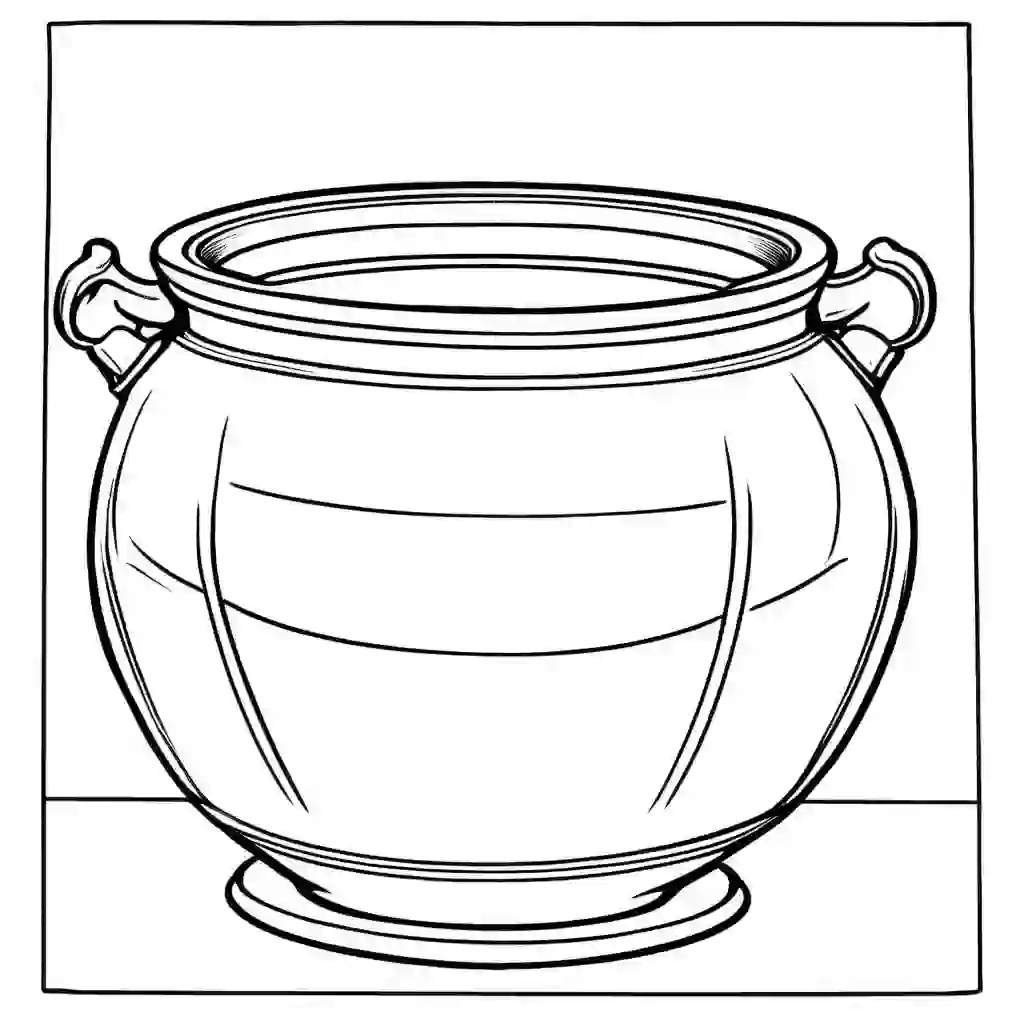 Ceramic pottery coloring pages